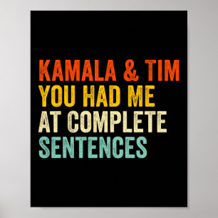 Poster Kamala E Tim Você Me Teve Em Sentenças Completas