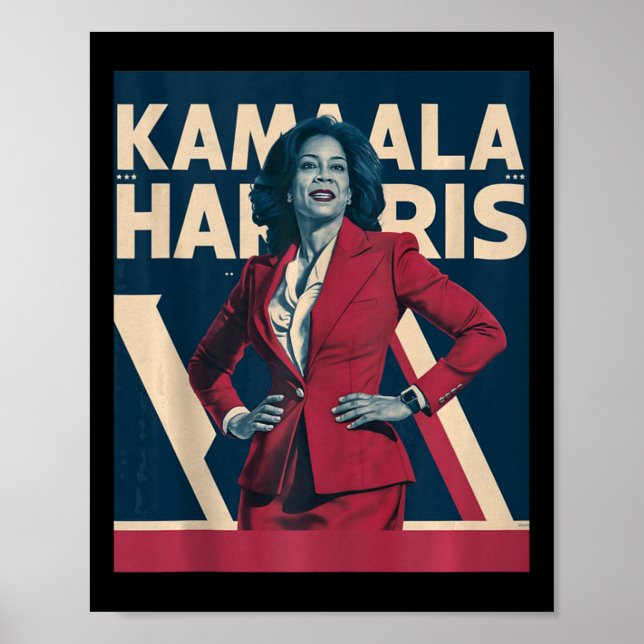 Poster Kamala Harris 2024 - Liderando com a Força Design (Frente)