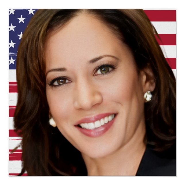 Póster Kamala Harris 2024 meu presidente é negro e famoso (Frente)