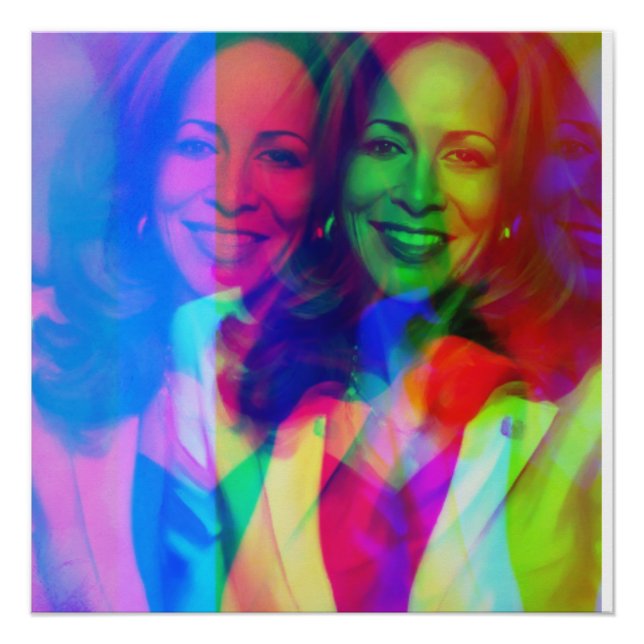 Póster Kamala Harris 2024 meu presidente é negro e famoso (Frente)