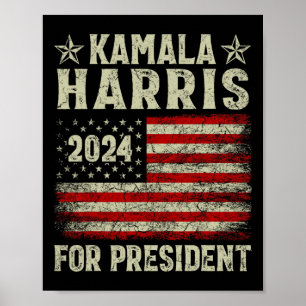Poster Kamala Harris 2024 Para A Campanha Eleitoral Do Pr