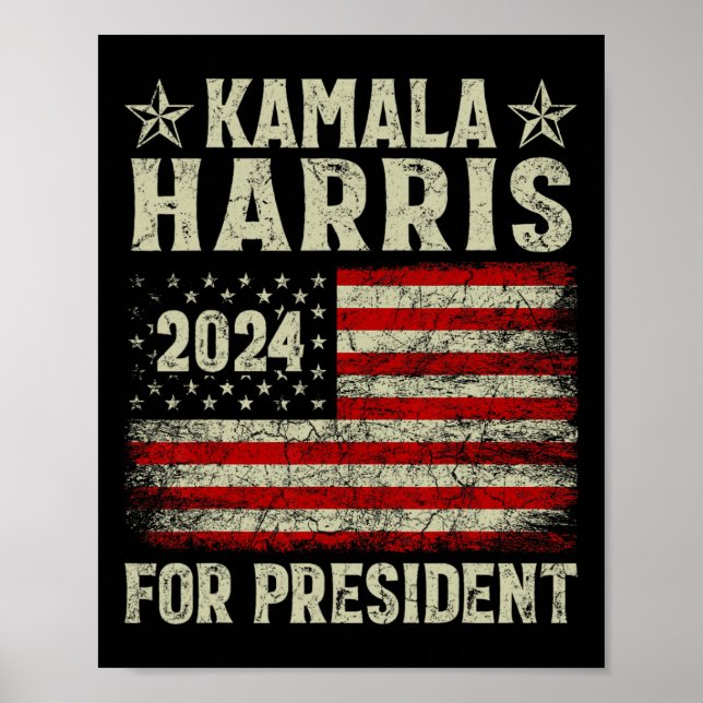 Poster Kamala Harris 2024 Para A Campanha Eleitoral Do Pr (Frente)