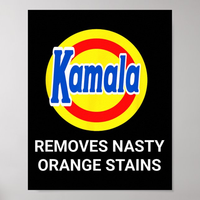 Poster Kamala Harris 2024 Remove Bandas Laranja Desagradá (Frente)