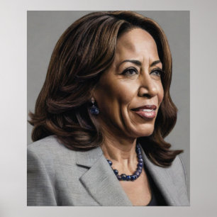 Poster Kamala Harris 2024 VP ao Presidente Black Women Si