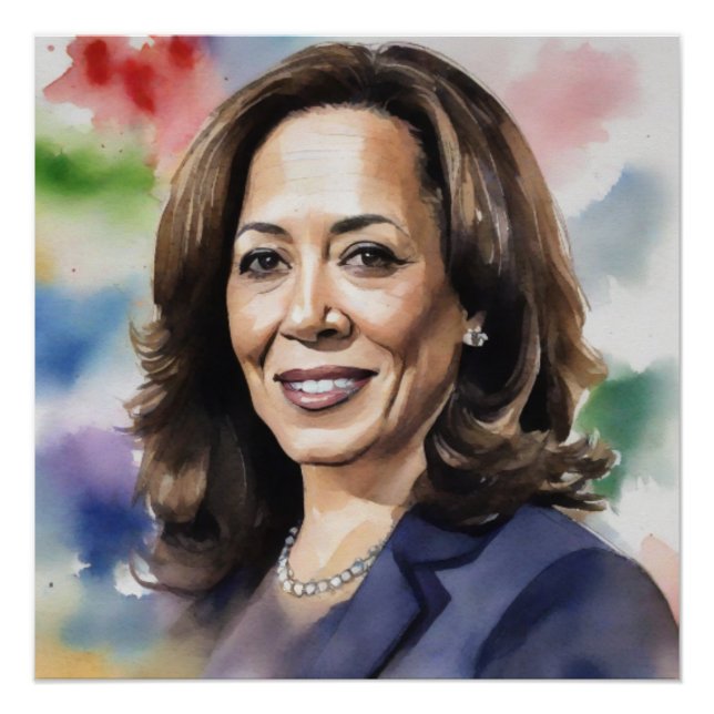 Póster Kamala Harris 2024 VP ao Presidente Black Women Si (Frente)