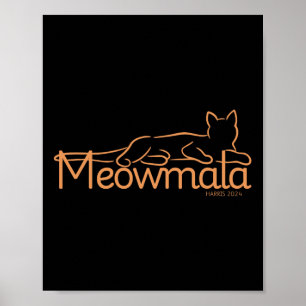 Poster Kamala Harris Cat Damies 2024 Eleição