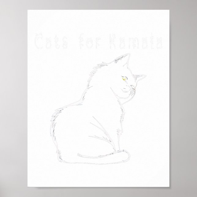 Poster Kamala Harris Cat Funny (Frente)