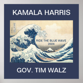 POSTER KAMALA HARRIS CORRE A ONDA AZUL 2024
