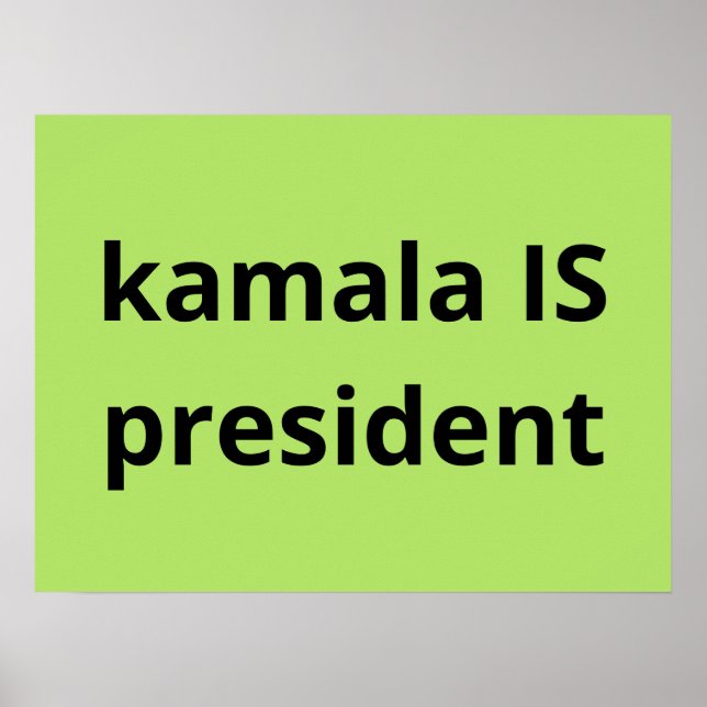 Poster Kamala Harris é Presidente das Eleições 2024 (Frente)