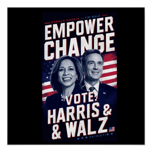 Póster Kamala Harris e Tim Walz (Frente)