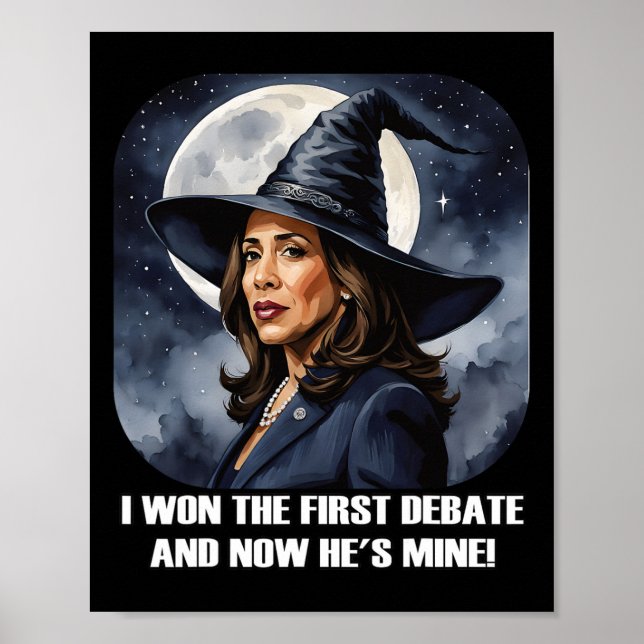 Poster Kamala Harris Engraçado Debate Eleição 2024 (Frente)