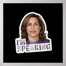 Poster Kamala Harris Estou Falando, Citação do Debate His