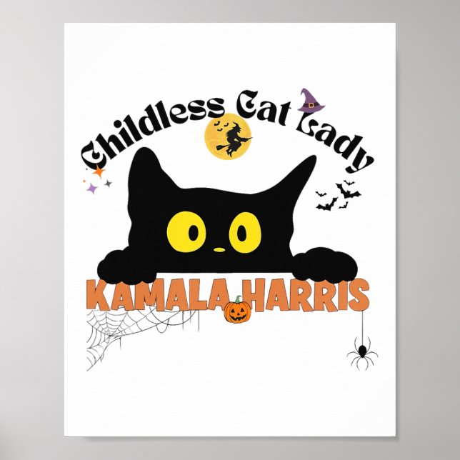 Poster Kamala Harris Halloween Infantil Lady Election (Frente)