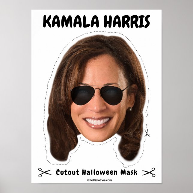 Poster Kamala Harris Halloween Mask (Frente)