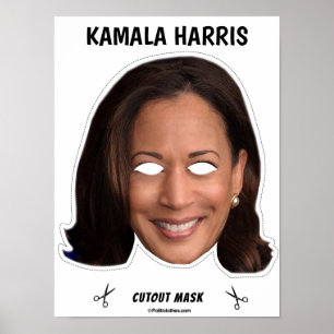 Poster KAMALA HARRIS Halloween Mask