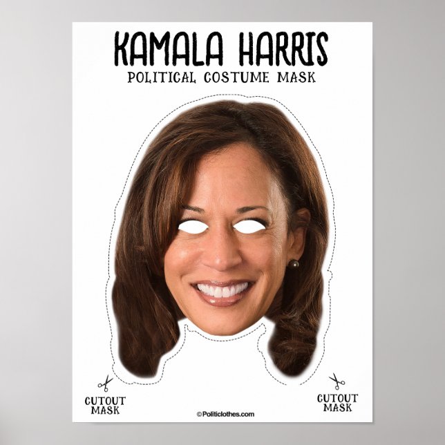 Poster KAMALA HARRIS Halloween Mask (Frente)