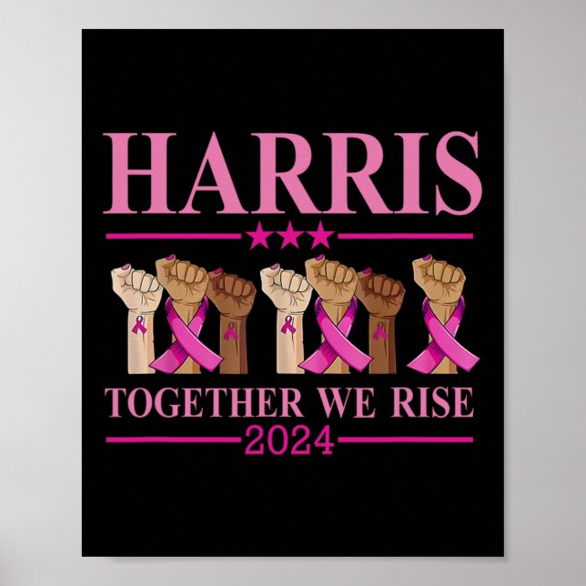 Poster Kamala Harris Juntos Surgimos Com Conhecimento Do  (Frente)