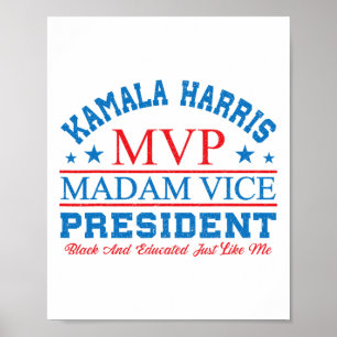 Poster Kamala Harris Mvp Senhora Vice-Presidente Black An