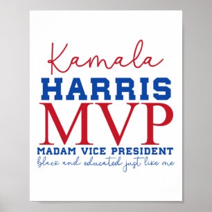 Poster Kamala Harris Mvp Senhora Vice-Presidente Black An