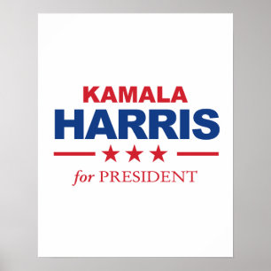 Poster Kamala Harris para o presidente -