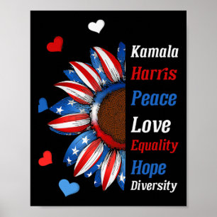 Poster Kamala Harris Paz Igualdade de Amor Esperam Divers