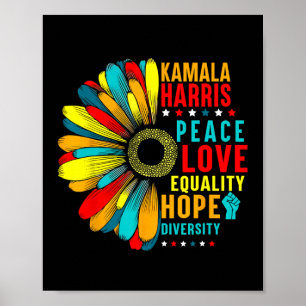 Poster Kamala Harris Paz Igualdade de Amor Esperam Divers