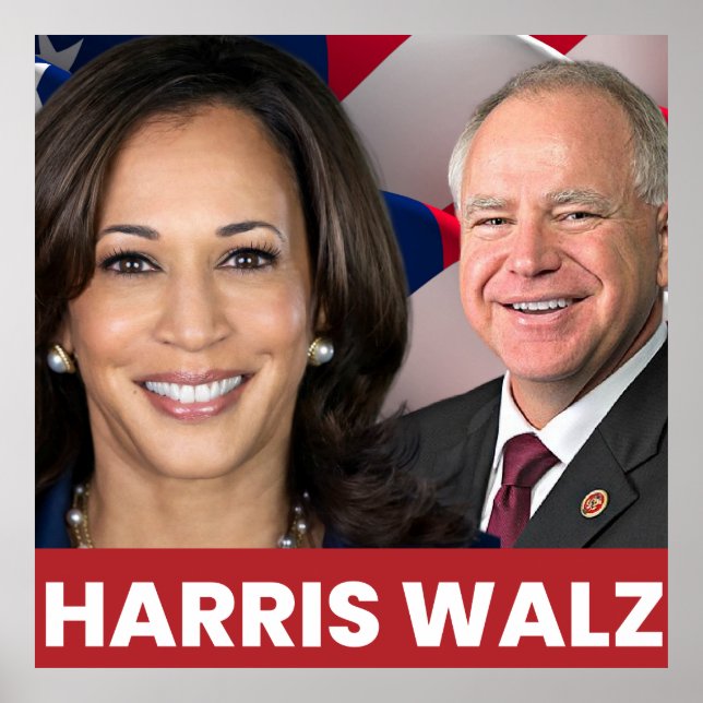 Poster Kamala Harris Tim Walz 2024 (Frente)