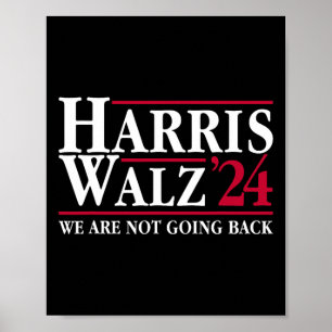 Poster Kamala Harris Tim Walz Vp Não Vamos Voltar!