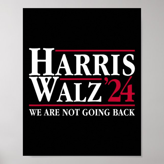 Poster Kamala Harris Tim Walz Vp Não Vamos Voltar! (Frente)