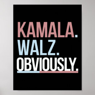 Poster Kamala Harris Tim Wheimer Obviamente Roupa Vote B