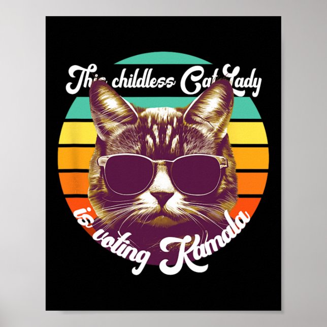 Poster Kamala Harris Tim Wheimer Waltz - Um Gato Sem Fios (Frente)