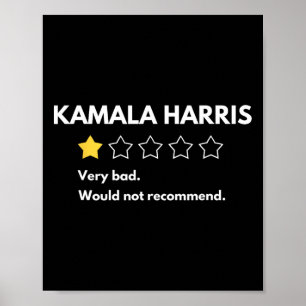 Poster Kamala Harris Um Ataque De 1 Estrela Muito Ruim Nã