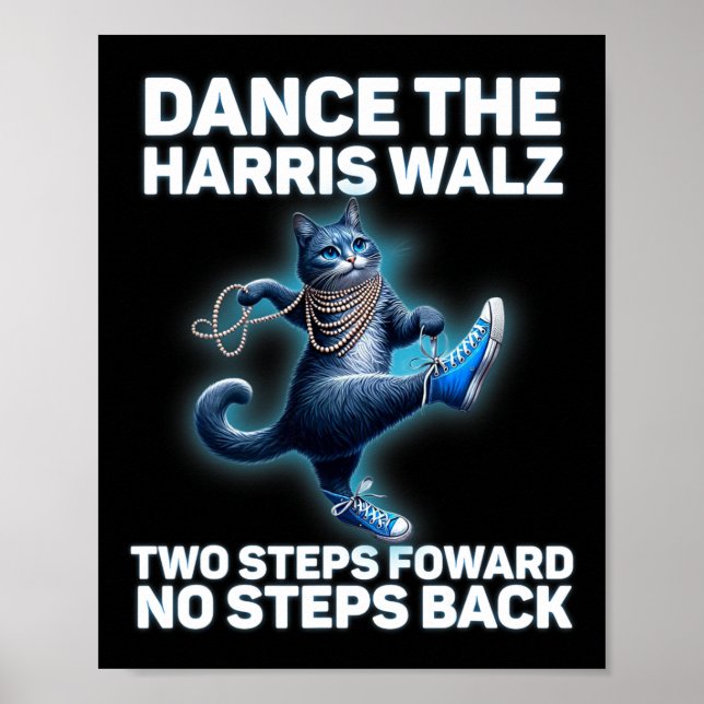 Poster Kamala Harris W 2024 Waltz Dance 2 Passos em frent (Frente)