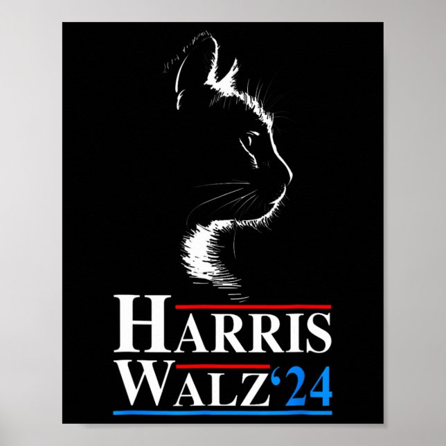 Poster Kamala Harris Wheimer 2024 Cat Funny Vp Vice Presi (Frente)