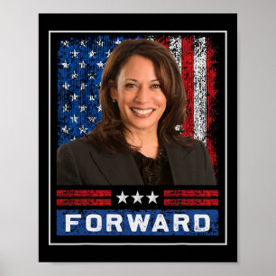 Poster Kamala para a frente Presidente Kamala Harris Whei