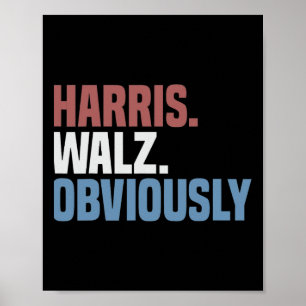 Poster Kamala W Obviamente, Eleições 2024 Harris Waltz 20