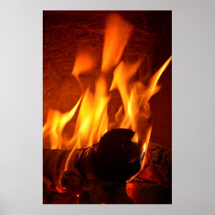 Póster Kaminfeuer,Heizkamin,