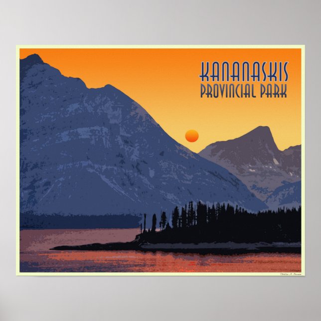 Póster Kananaskis, Alberta Canadá (Frente)
