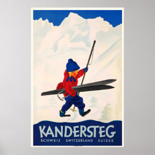 Poster Kandersteg Alpes Suíços Montanhas Suíça