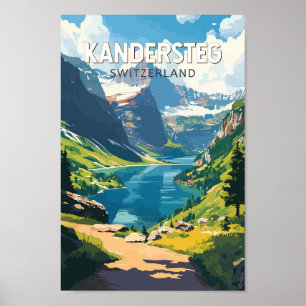 Poster Kandersteg Suiça Art Vintage