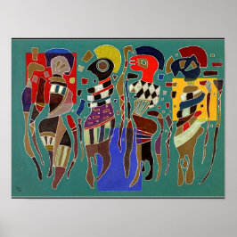 Poster Kandinsky - 4 algarismos em 3 quadrados