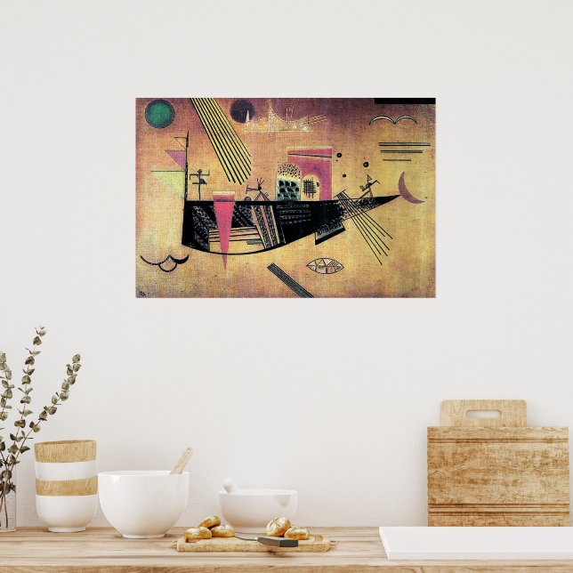 Poster Kandinsky - Capricioso, pintura famosa, (Cozinha)
