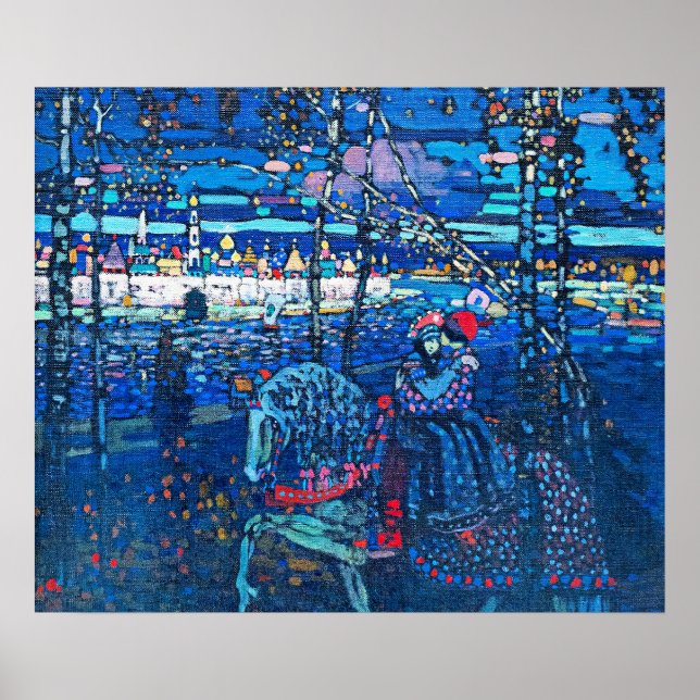 Poster Kandinsky - Casal a Cavalo (Frente)