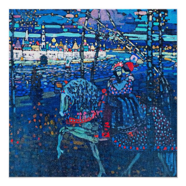 Póster Kandinsky - Casal a Cavalo (Frente)