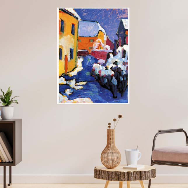 Poster Kandinsky - Cemitério e Vicariato em Kochel (Sala de Estar 3)