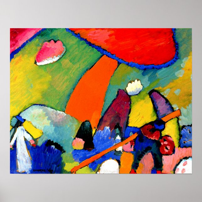 Póster Kandinsky - Cena de Praia (Frente)