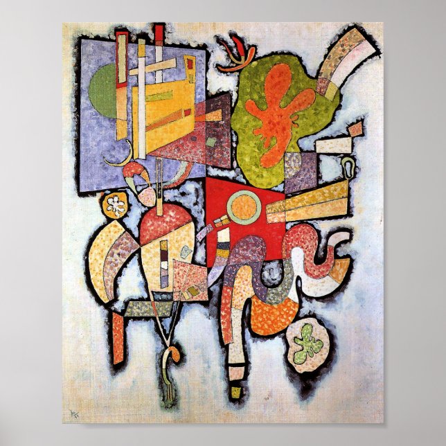 Poster Kandinsky - Complexo, Simples, pintura de arte abs (Frente)