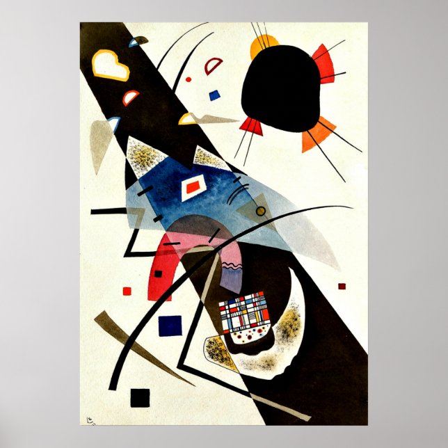 Póster Kandinsky - Dois Pontos Pretos (Frente)