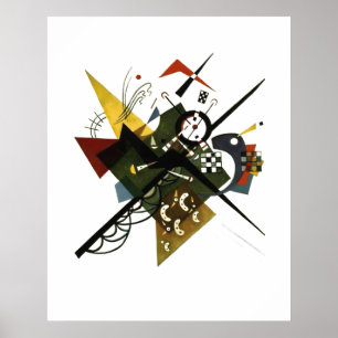 Poster Kandinsky em Branco II - Arte Expressionista Abstr