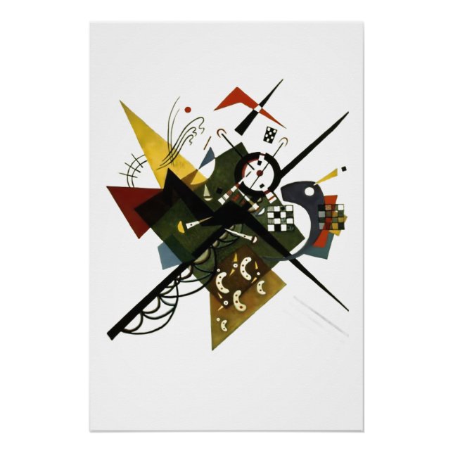 Póster Kandinsky em Branco II - Arte Expressionista Abstr (Frente)